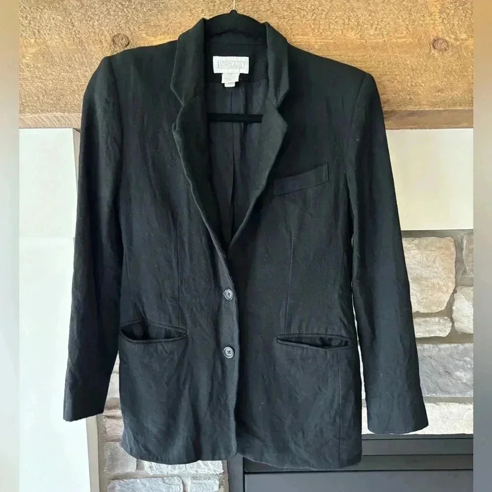 Vintage Wool Blazer Black Women’s 6 P Academia Equestrian‎ Horse Girl Fall  USA